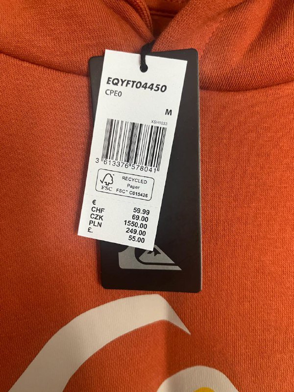 Толстовка Quiksilver Big Logo мужская M терракота 3