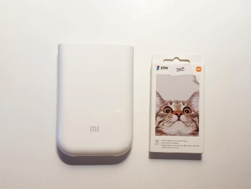 Xiaomi Mi Portable Photo Printer с фотобумагой