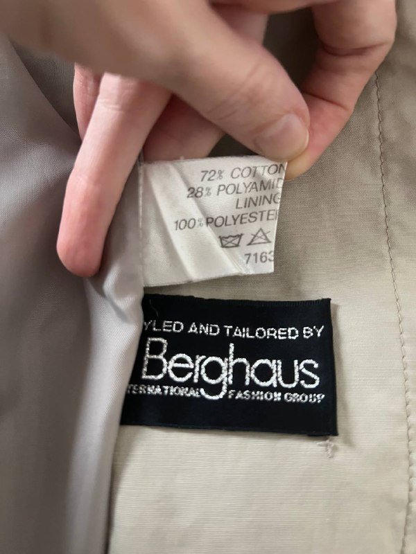 Винтажный плащ тренч макси р.44 из влагостойкой ткани 4