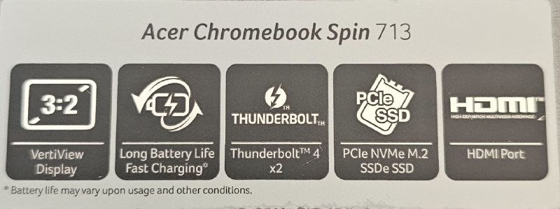 Ноутбук Acer Chromebook Spin 713 13.5" сенсорный 2