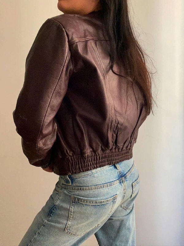 Винтажная кожаная куртка 5