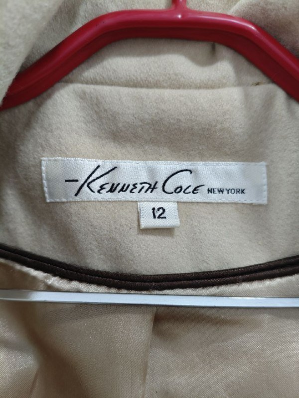Пальто Wool Kenneth Cole New York с поясом, размер M-L 5