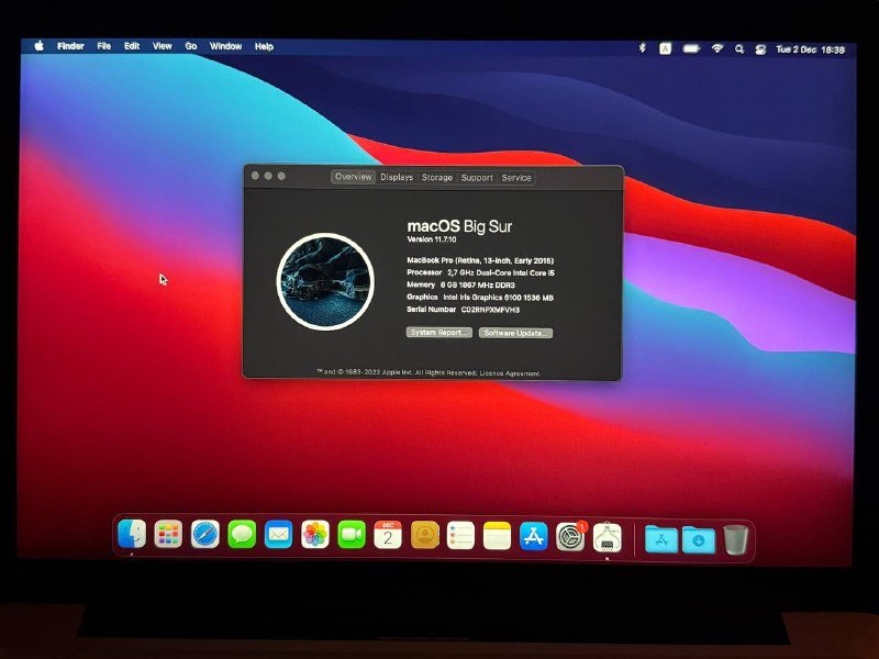 MacBook Pro 13 2015 128GB SSD 8GB RAM 5