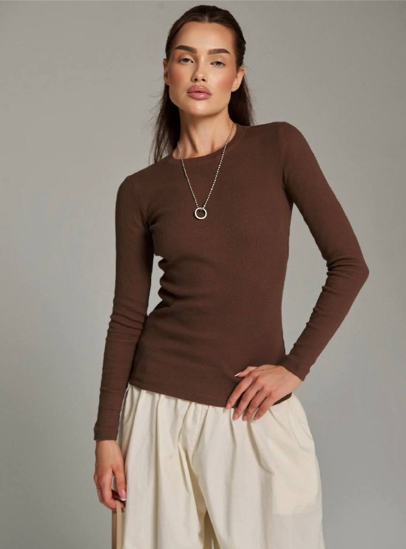 лонгсливы мятный и шоколадный размер M 4