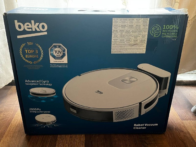 Робот пылесос Beko комбинированный сухая и влажная уборка