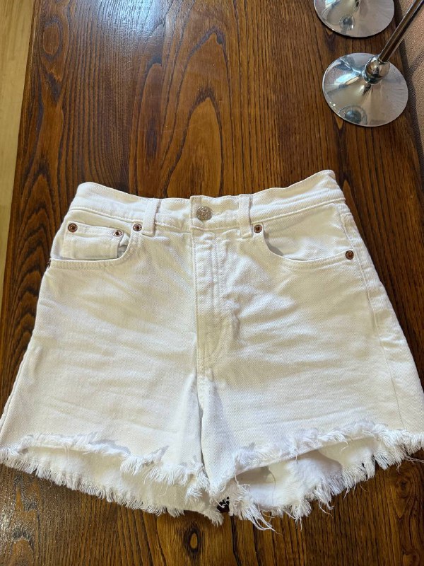 Джинсовые шорты Pull&bear, шорты белые Zara размер 34 4