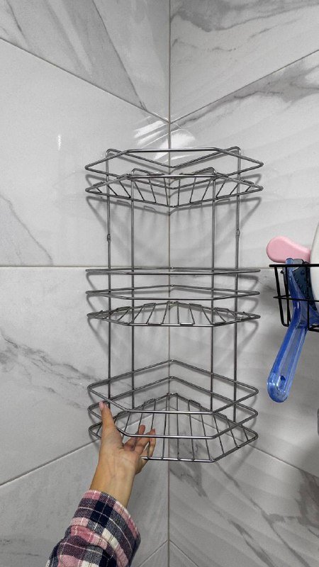 Угловые кухонные полки из металла