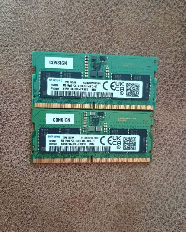 Оперативная память Samsung 8GB DDR5 Laptop RAM 2 штуки