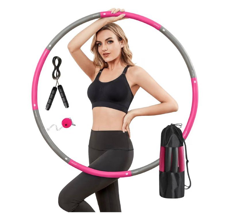 Утяжелённый обруч для фитнеса с скакалкой и сумкой 4
