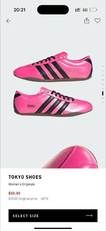 Женские кроссовки Adidas Tokyo ярко-розовые, размер 41⅓ 4