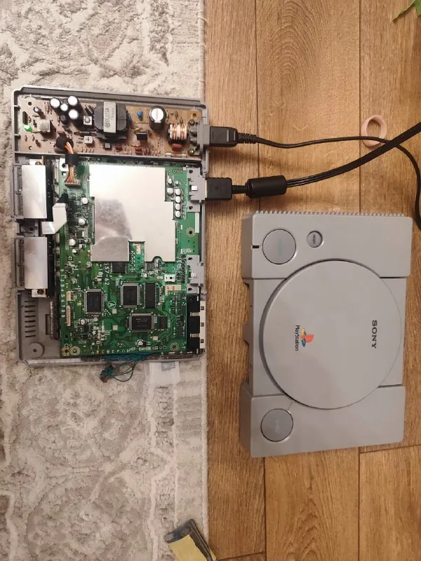 Playstation 1 неисправная после неудачного модчипа 1