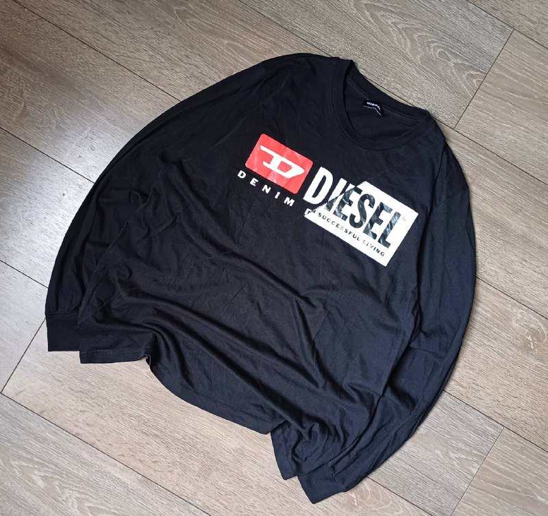 Diesel черный лонгслив мужской размер M-L 2