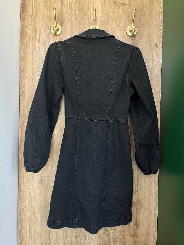 Платье Next из чёрного денима, Пальто Luigi из шерсти и вискозы 3