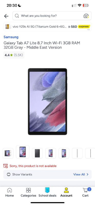 Планшет Samsung новый 2