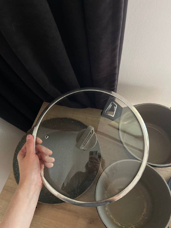 Набор 2 кастрюли, сковорода, крышка для сковороды 4