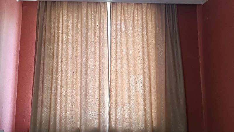 Бежевые и шоколадные шторы 2.75x3.20, 2.75x3 метра