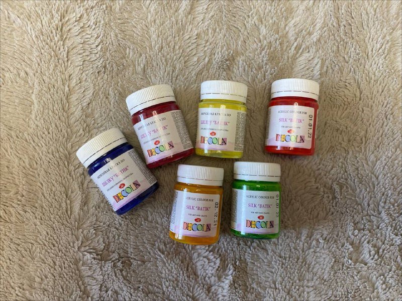 Краски для ткани шелка батик