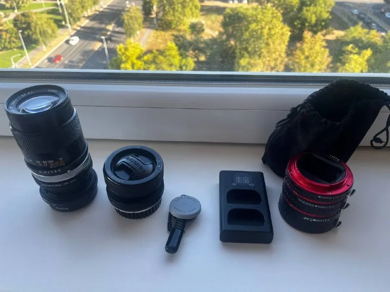 Canon FD 135mm, Lensbaby Composer Pro EF, Зарядка LP-E6, макро кольца 1