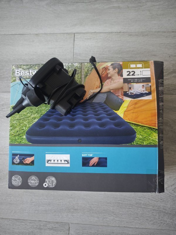 Надувной матрас 2х1,5 м с насосом 2