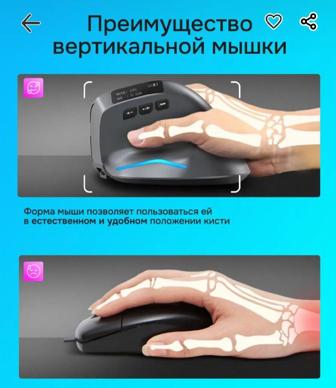 Вертикальная мышь Zelotes, мышь ELFO LARANJA