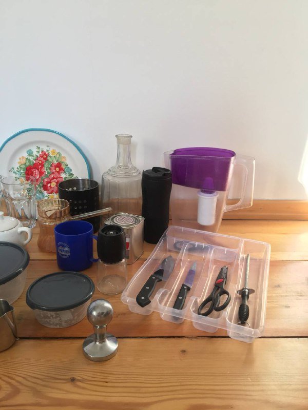 Кухонная утварь пластиковая, металлическая, чашки, подставки, турка, фильтр для воды 3