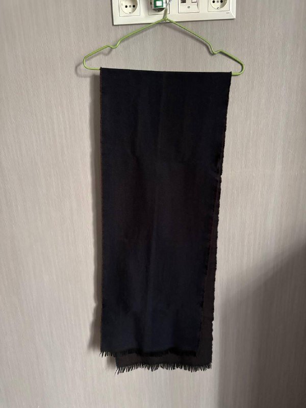 Черный шарф 33х200 см 2