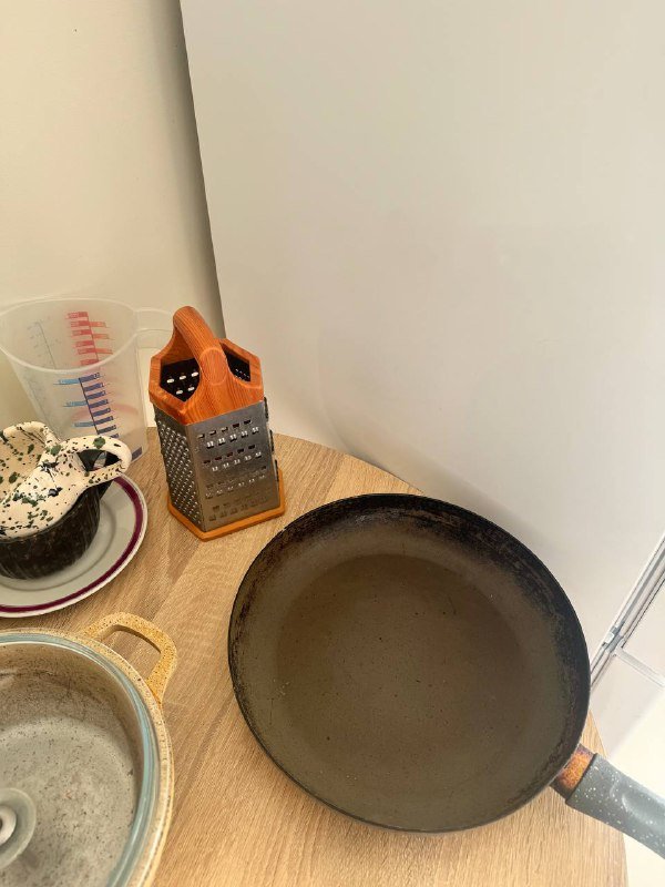 Кружки, кастрюля, сковородка, терка