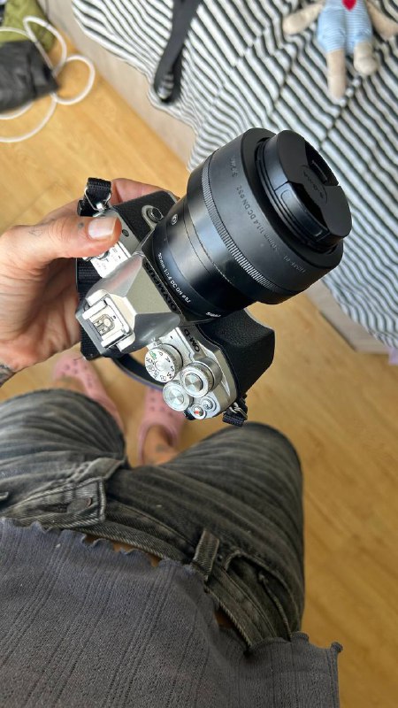 Sigma 30mm F1.4 lens, Panasonic Lumix H-FS45150 lens, Olympus OM-D E-M10 Mark III camera, 3 batteries, case 3