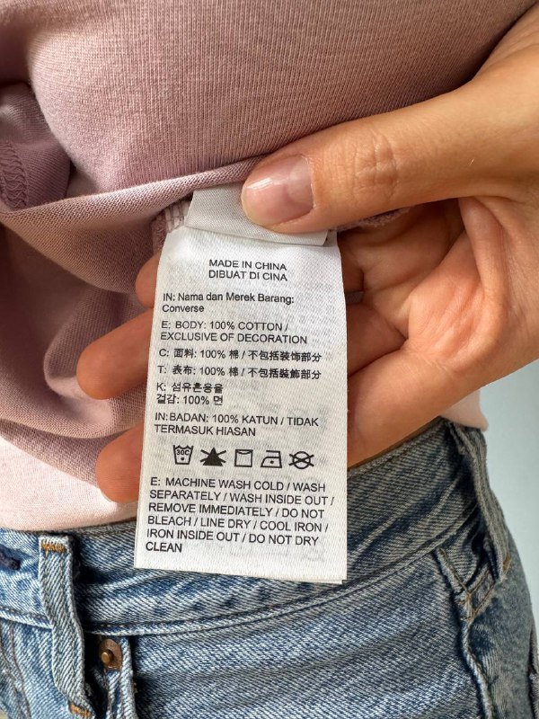 Футболка Converse прямая розовая XS, S 3