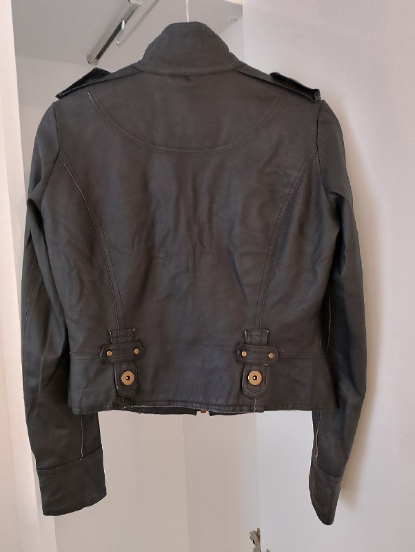 Винтажная куртка Zara, 100% натуральная кожа 5