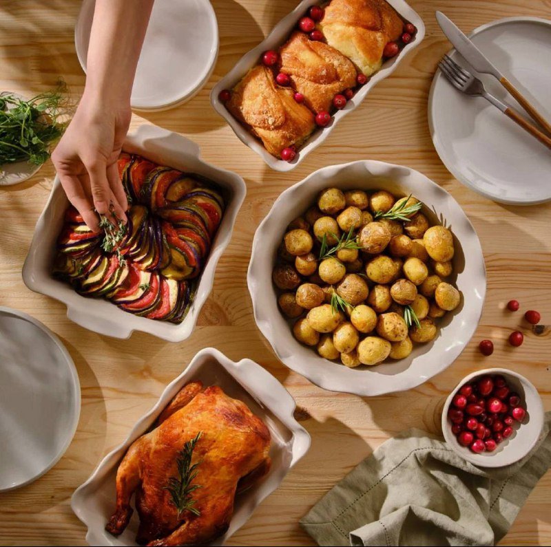 Керамическая форма для выпекания большая и квадратная 3