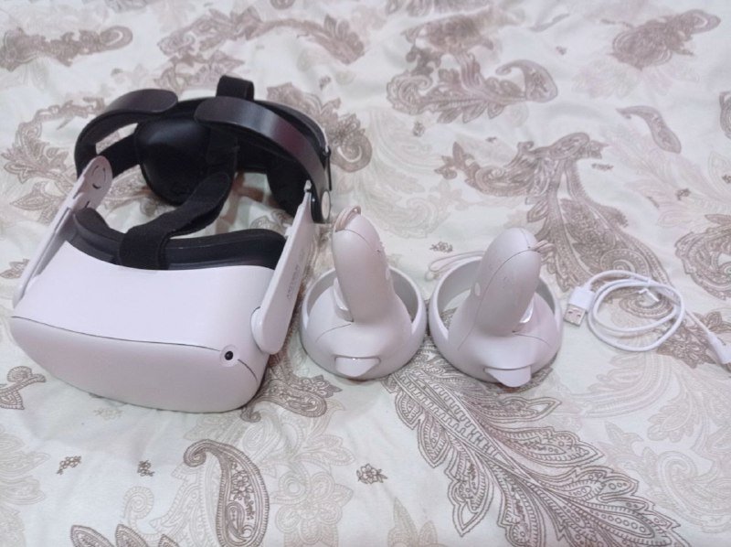 VR шлем meta quest 2 с креплениями и доп. аккумуляторами