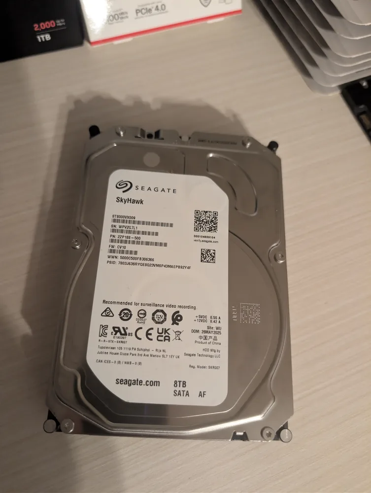 Seagate 8TB hard drive