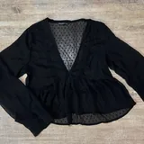 Классическая белая рубашка, свитер ZARA, полупрозрачная накидка 3