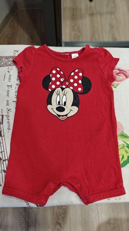 Песочники Disney 3-6 мес красный, белый 4
