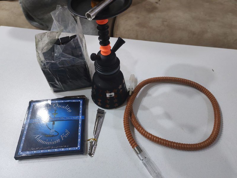 Кальян маленький с углями и фольгой