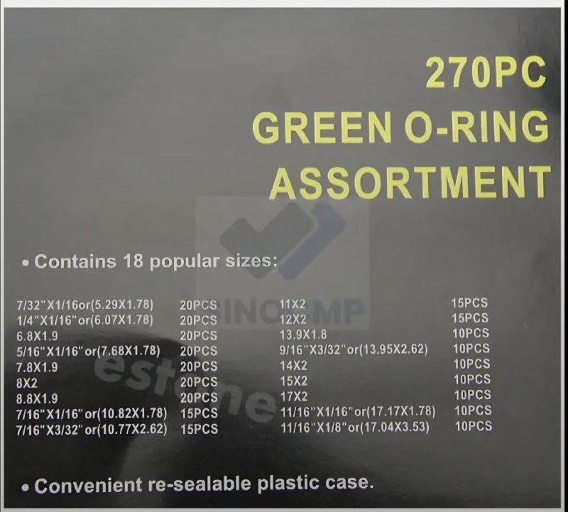 Набор резиновых прокладок 18 типоразмеров 270 штук