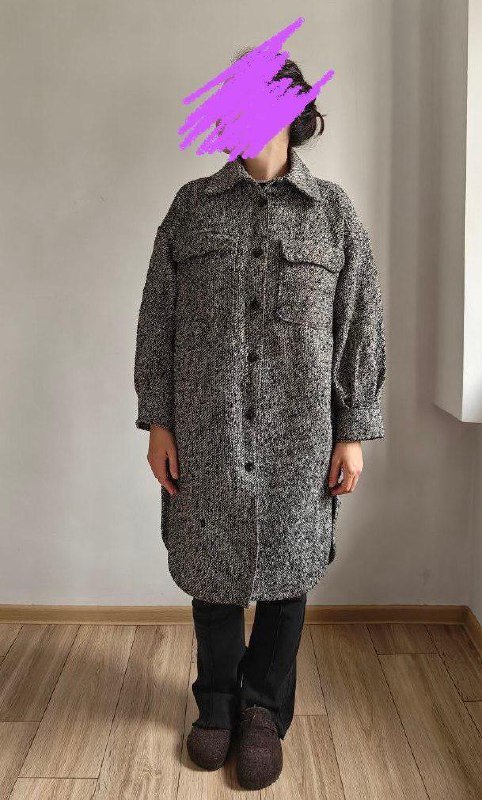 Пальто женское H&M размер S полиэстер теплое