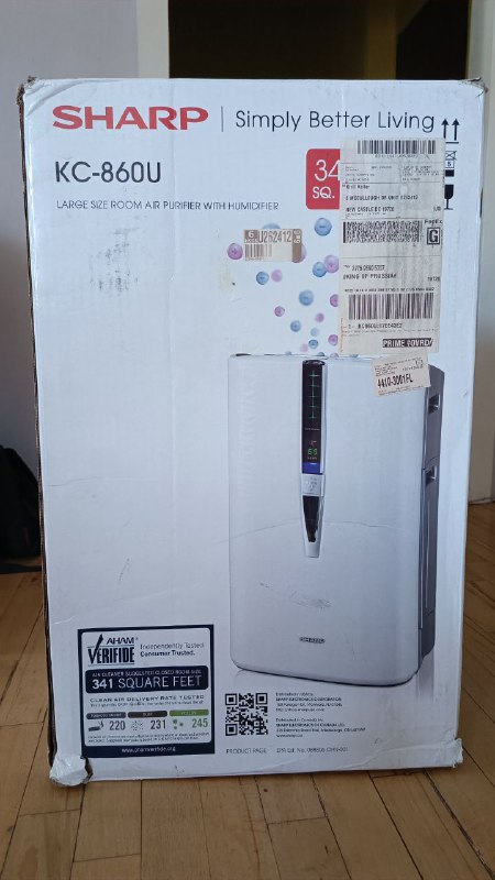 Мойка воздуха Sharp KC-860U с фильтром, увлажнитель и очиститель