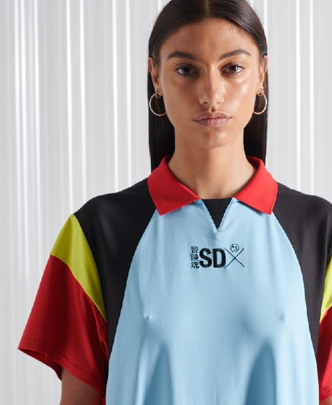 Платье спортивного кроя Superdry голубое S M 3