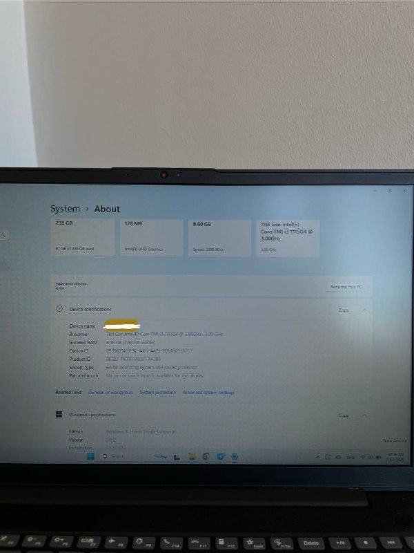 Ноутбук Lenovo v15 g2 i3 1115g4 8GB 256GB SSD 3