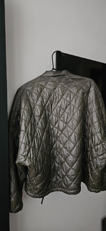 Стеганый бомбер Massimo Dutti хаки S 2