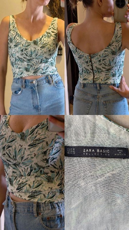 Топ ZARA Basic на замочке, размер M