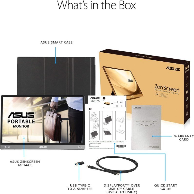 Портативный монитор ASUS ZenScreen MB14AC 2