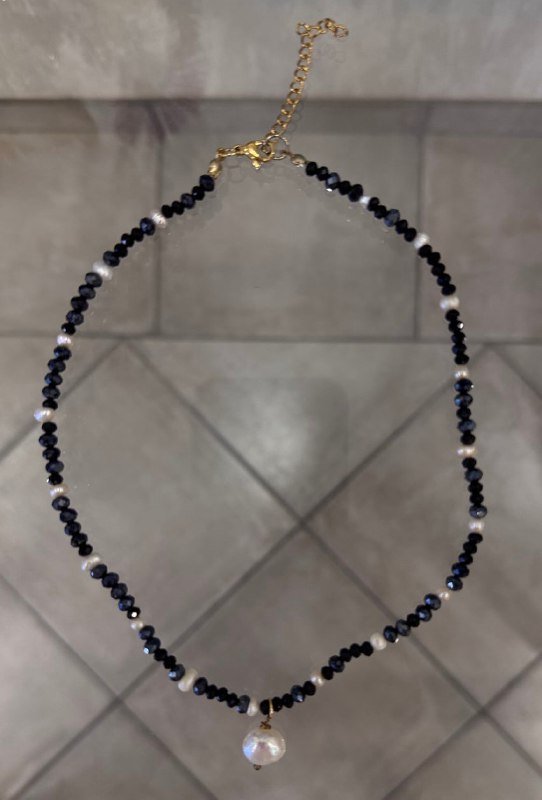 Черный чокер с искусственным жемчугом, чокер с ромашками, молочный чокер с искусственным жемчугом