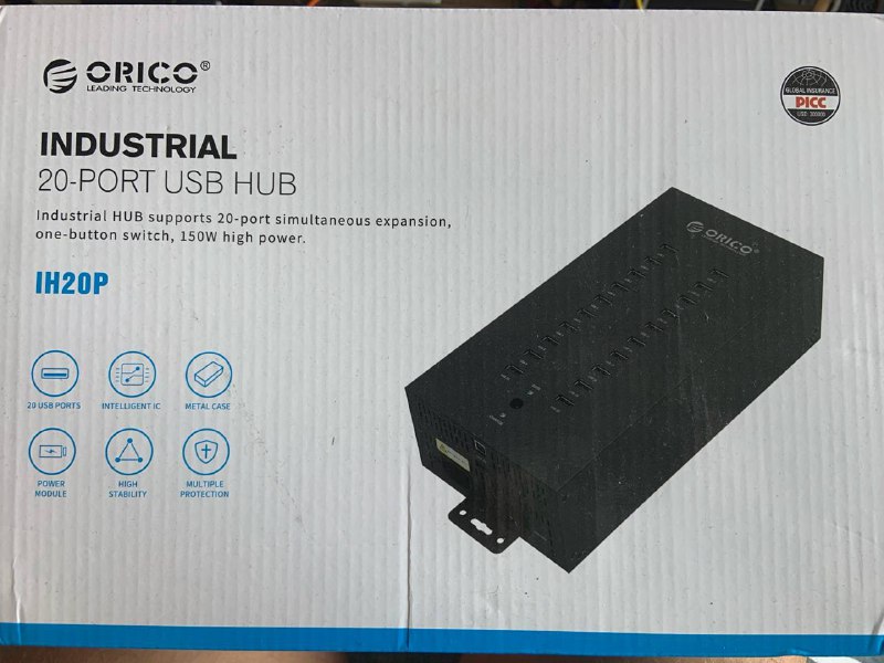 Industrial 20-Port USB Hub ORICO IH20P