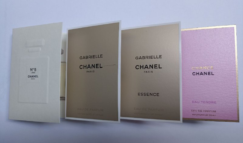 Пробники Chanel Coco Mademoiselle, Gabrielle, Les Eaux, Les Exclusifs 2