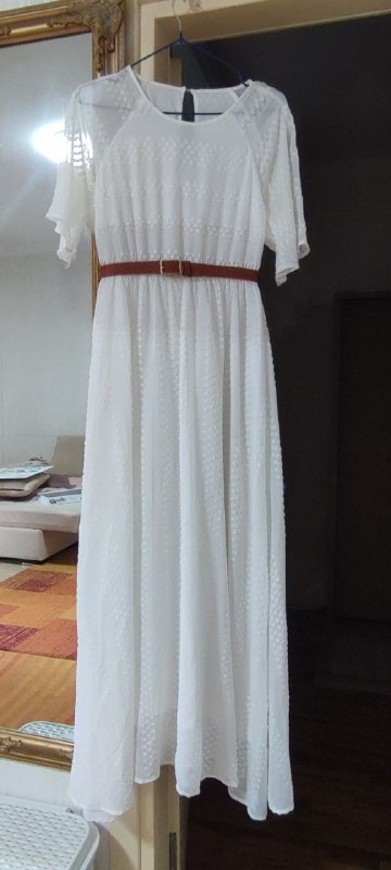 Белое летнее платье в стиле Boho