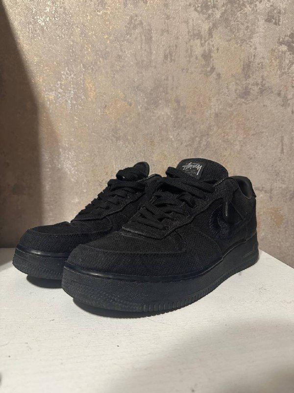 Черные Nike stussy Air Force кроссовки 9,5us/43eu