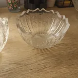 Хрустальные вазочки, 2 одинаковые и лодочка 3